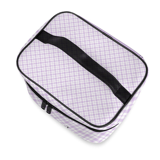 Wake Up & Smell The Hairspray - Lilac Buffalo Print Cosmetics Bag