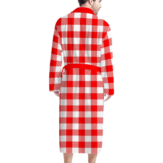 Canadian Buffalo Plaid Bath Robe for Men
