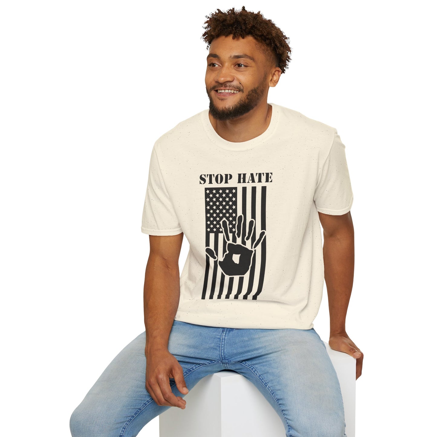 STOP HATE Unisex Soft-Style Cotton T-Shirt – Lightweight, Comfortable, Everyday Ready