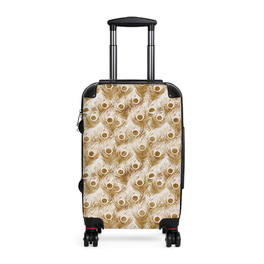 Watercolour Peacock Feathers Suitcases Available in 3 Sizes (Small, Medium, & Large)