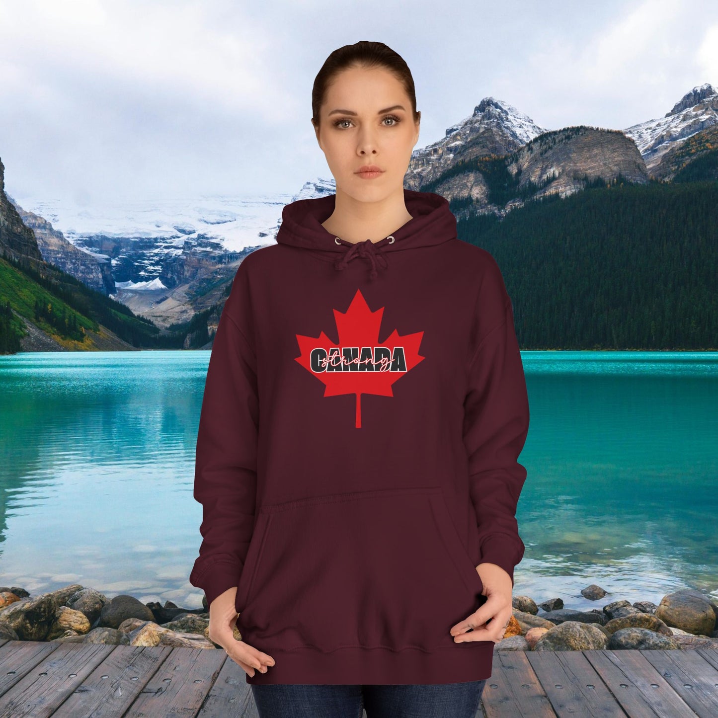 Canada Strong | Unisex College Hoodie - Red Maple