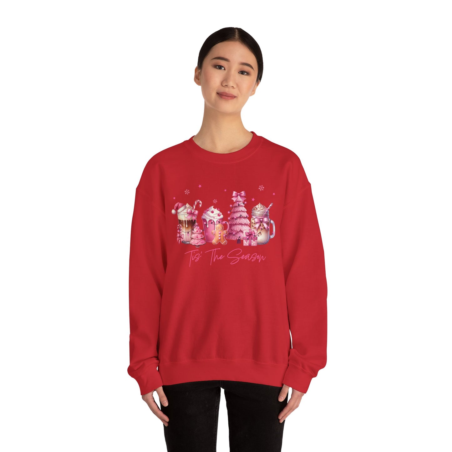 Tis The Season | Unisex Popular Heavy Blend™ Sweatshirt - Pink Christmas