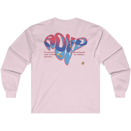 ADHD Finances Scattered - Ultra Cotton Long Sleeve Tee - Print on Back - ADHD AWARENESS