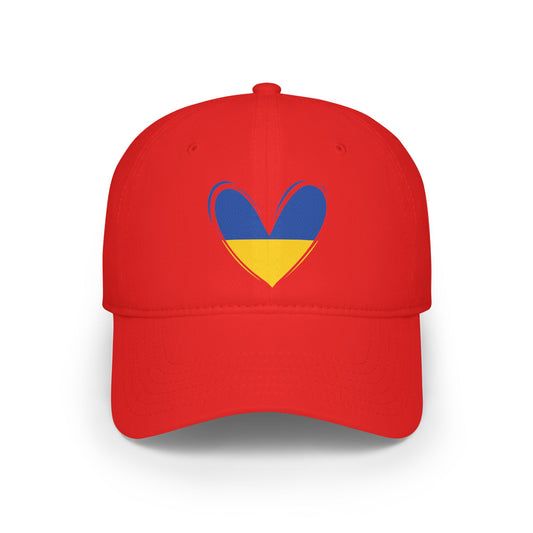 Love For Ukraine | Low Profile Baseball Cap - Ukraine Flag Design