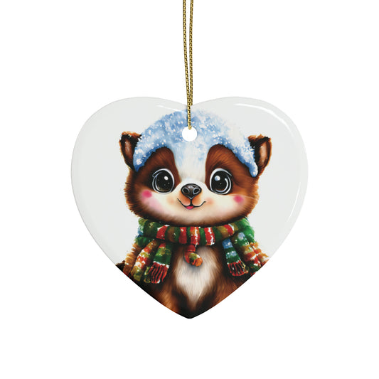 Cute Woodland Creature | Ceramic Christmas Ornaments (1pcs, 5pcs, 10pcs, 20pcs) - 1
