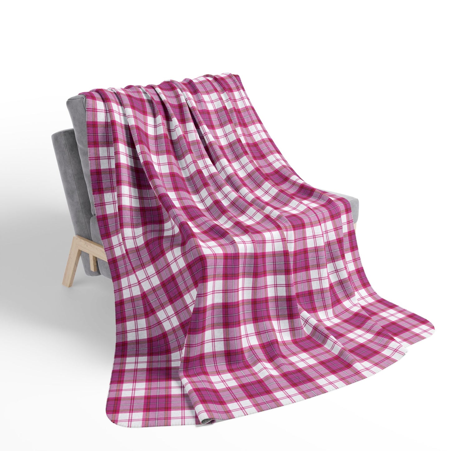 Pink Alberta Dress Tartan - Ultimate Fleece Sherpa Blanket – Soft, Stylish & Ready for Cozy Nights