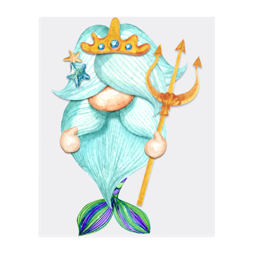 King of the Merpeople | Kid’s Room Easel Back Canvas