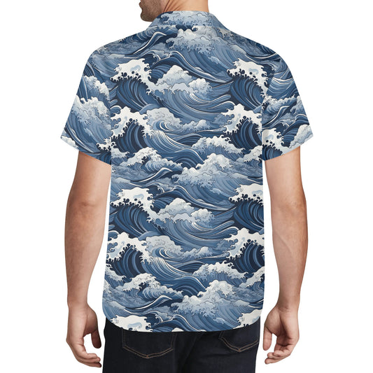 Japanese Wave Art - Casual Hawaiian Vacation Shirt