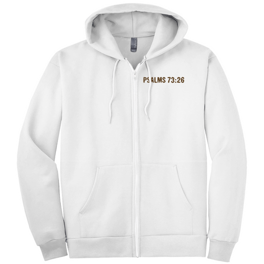 Psalms 73:26 When All Else Fails God Doesn't - Zip-Up Hoodie