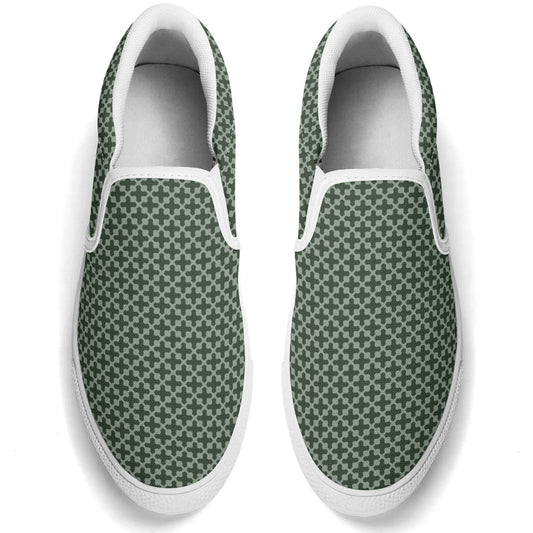 Mens Green Shade Rubber Soled Loafers - Slip On Shoes