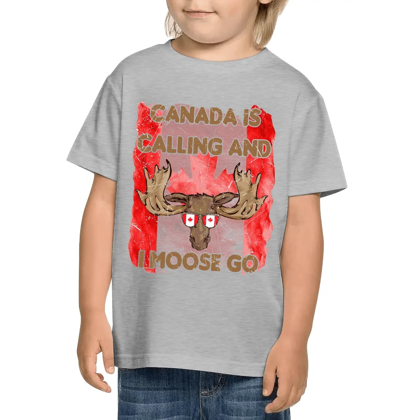 Fun Kids Canada Day Tees - 100% Soft Cotton Double-Sided Print Camping T-Shirts