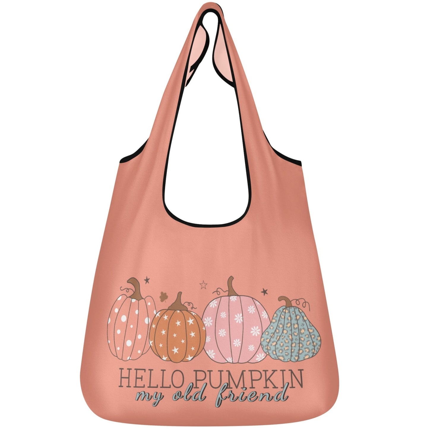 Hello Pumpkin My Old Friend | 3-Pack Grocery Bags - Durable, Reusable & Eco-Friendly