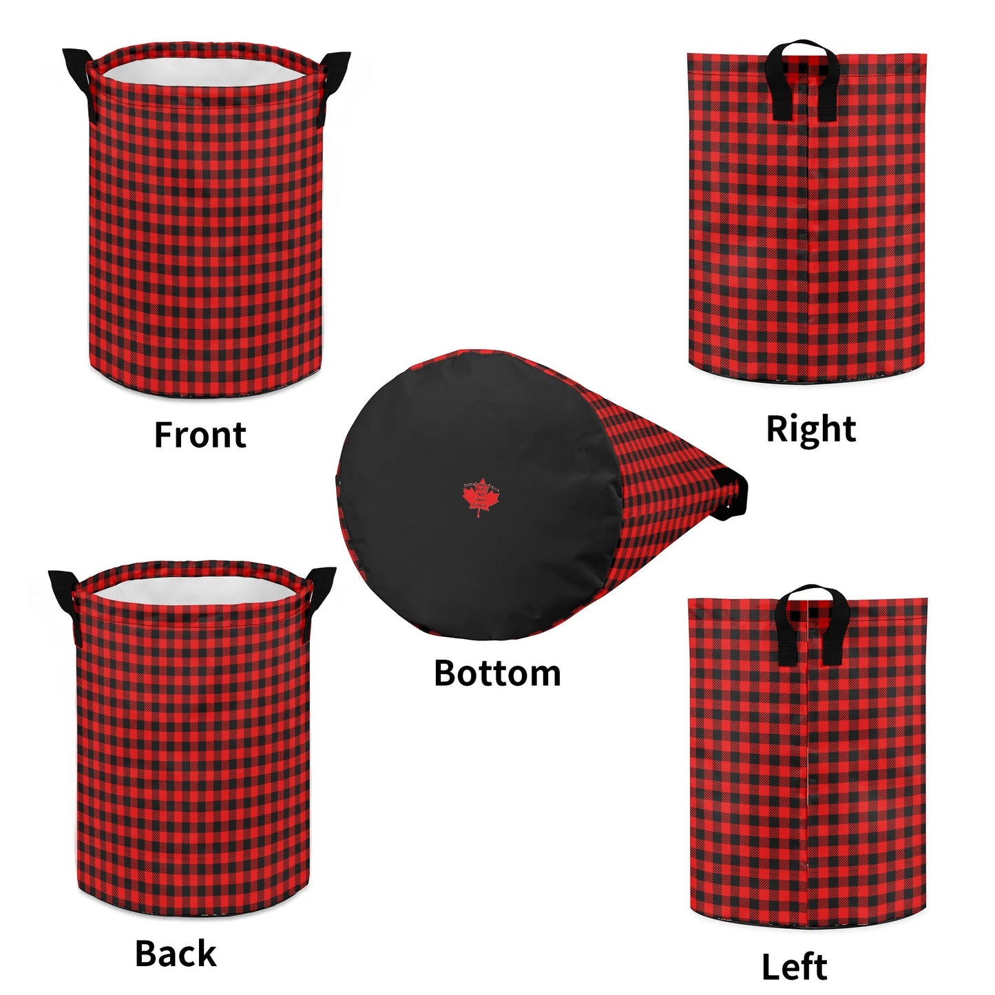 Buffalo Print Laundry Basket/Toy Storage, Durable Fabric, Generous Size, Dual Handles, Compact When Not In Use