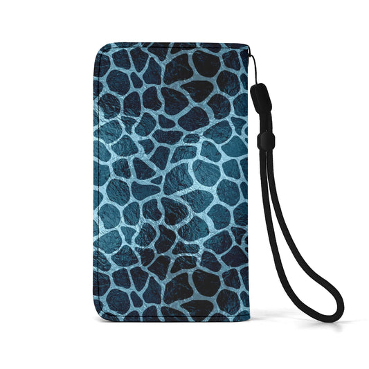Giraffe Blue Giraffe Print | Flip Phone Wallet Case – Stylish Protection & Function