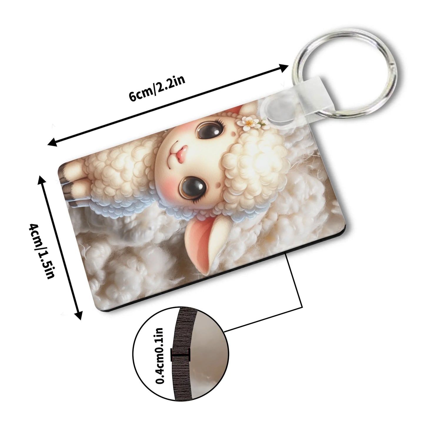 Heartfelt Gift Ideas: Unique Fun Farm Animals Keychains - Double-Sided Printed, Unique Designs, Perfect for Luggage & Keys
