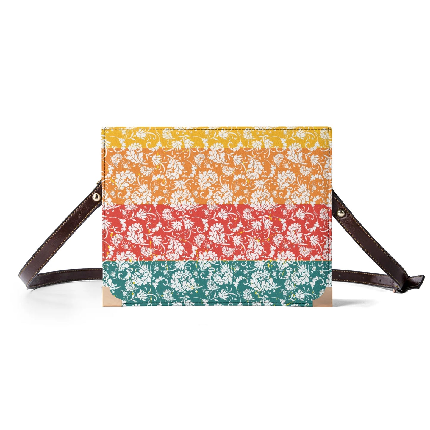 Sunset Paisleys | Crossbody Bible Bag - Hands-Free Book Carrier