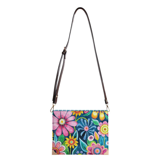 Floral Doodle | Crossbody Bible Bag - Hands-Free Book Carrier
