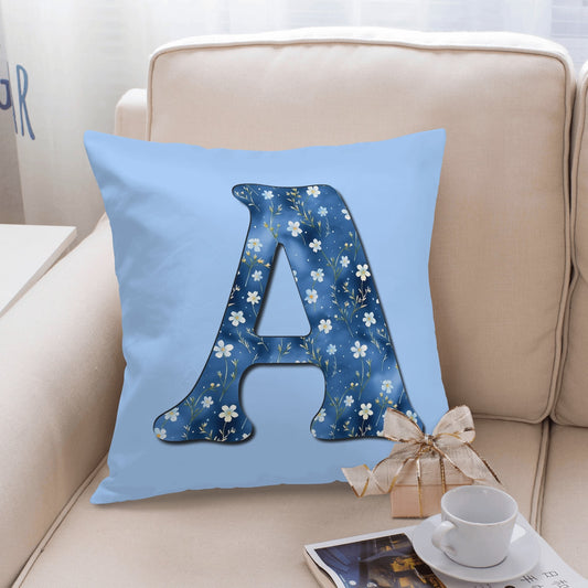 A - Blue Daisies - Pillow Case (Single-Side Print)