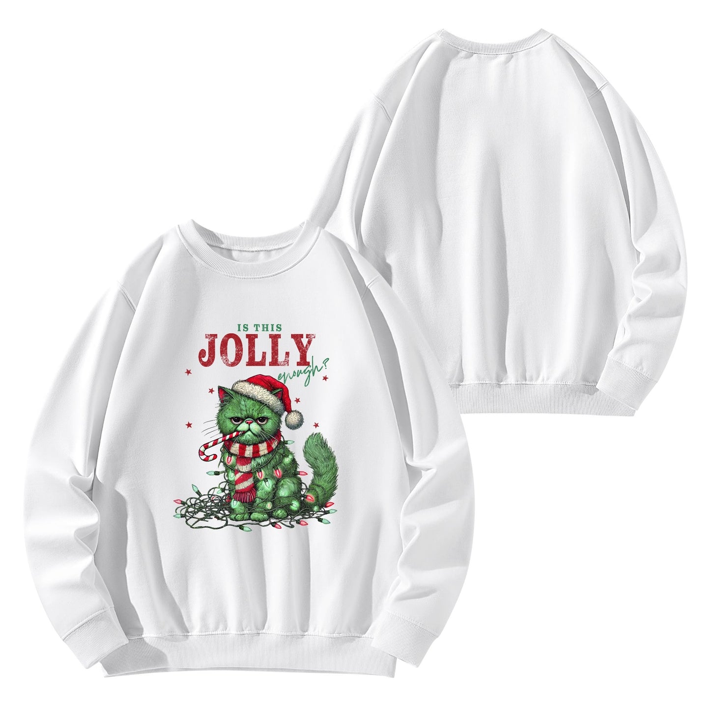 Is This Jolly Enough | Unisex 100% Cotton Funny Christmas Sweatshirt