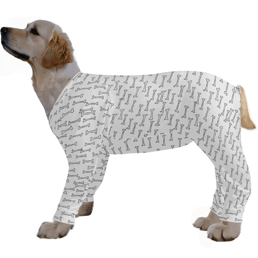 Minimalist Dog Pajamas – Cozy Pet Jammies with Simple Stylish Bone Design