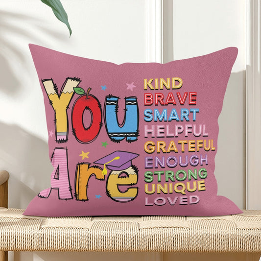You Are Worthy – Cozy Pillowcase (18x18 In)
