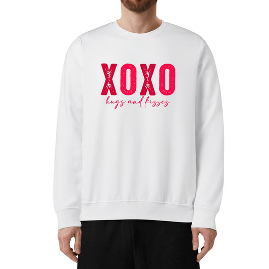 XOXO Hugs & Kisses - Unisex 100% Soft Cotton Valentine's Day Sweatshirt