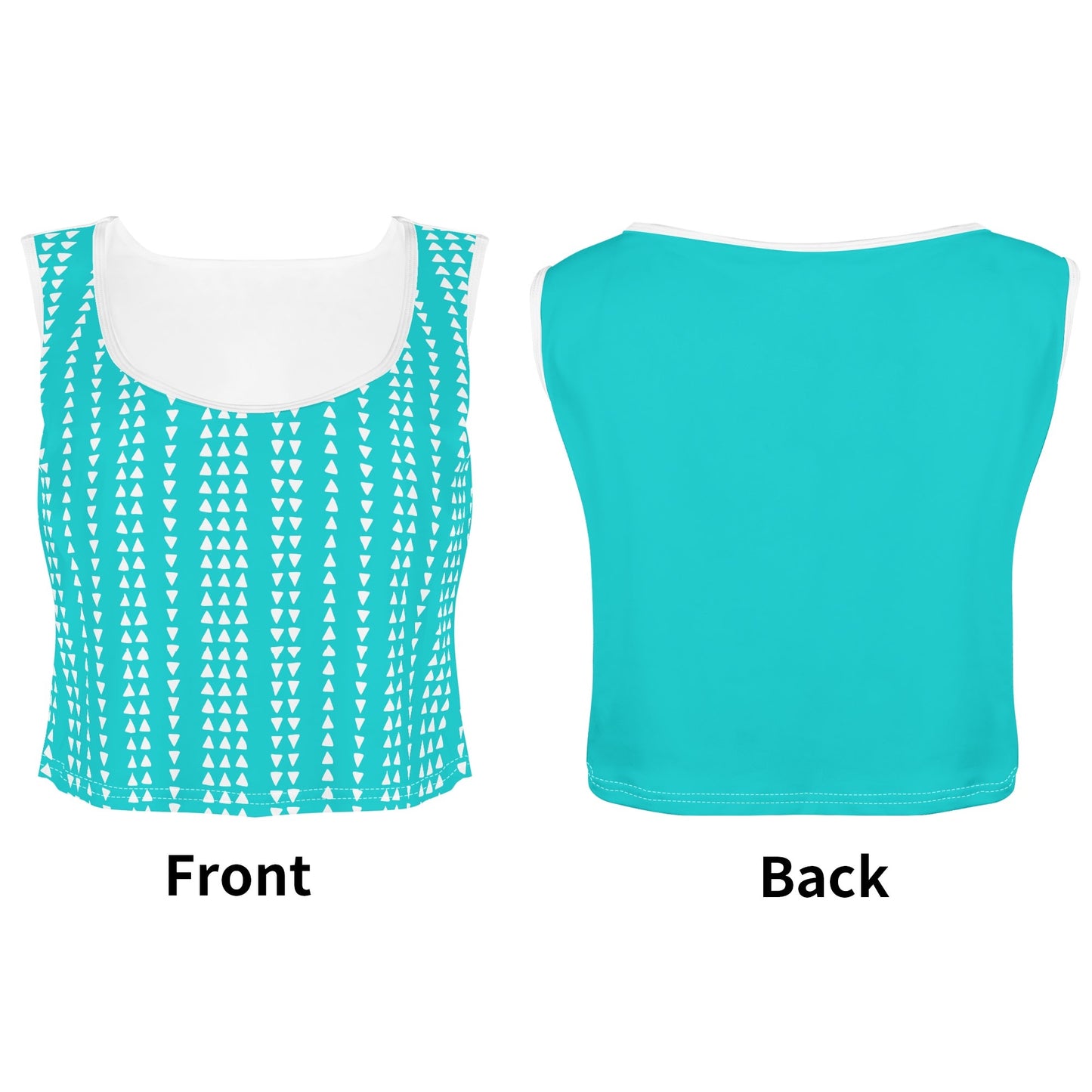 Abstract Triangles Women's Crop Tank Top – Soft, Lightweight, Versatile Fit (S-5XL)