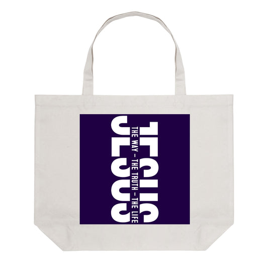 Jesus The Way The Truth The Life - 100% Cotton Tote Bag (Single-sided Print)