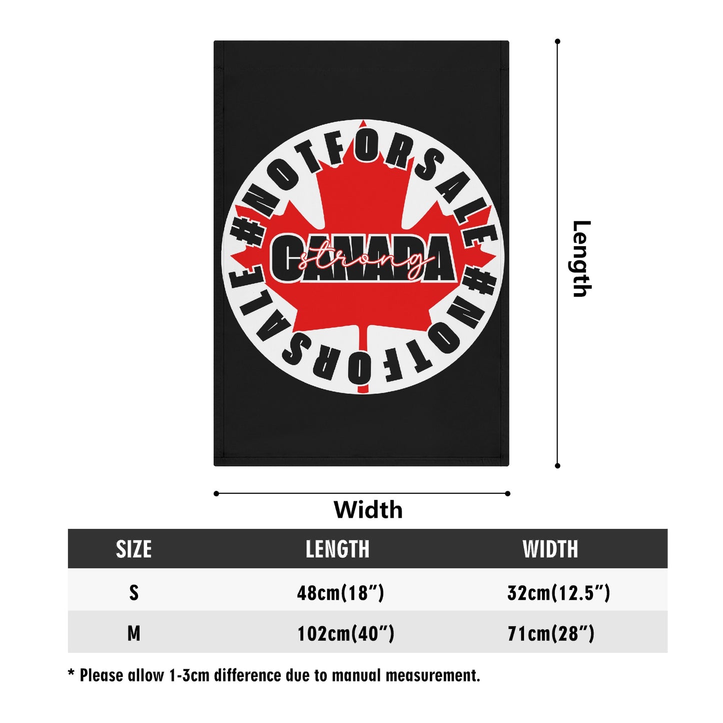 We are #NOTFORSALE - Canadian Maple Leaf Garden Flag Banner 12.5x18