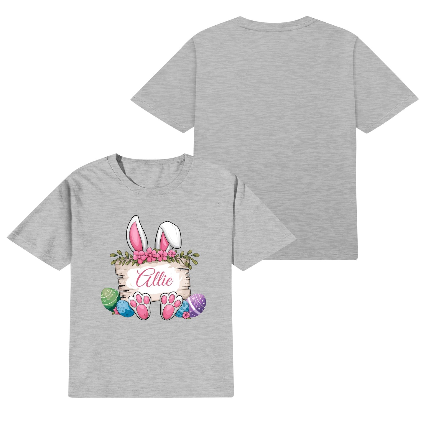 Easter Bunny Personalizable Kids100% Soft Cotton T-Shirt
