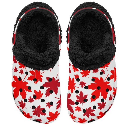 Maple Leaves | Fleece-Lined Clog Slippers | Cozy, Versatile & Built for Everyday Comfort
