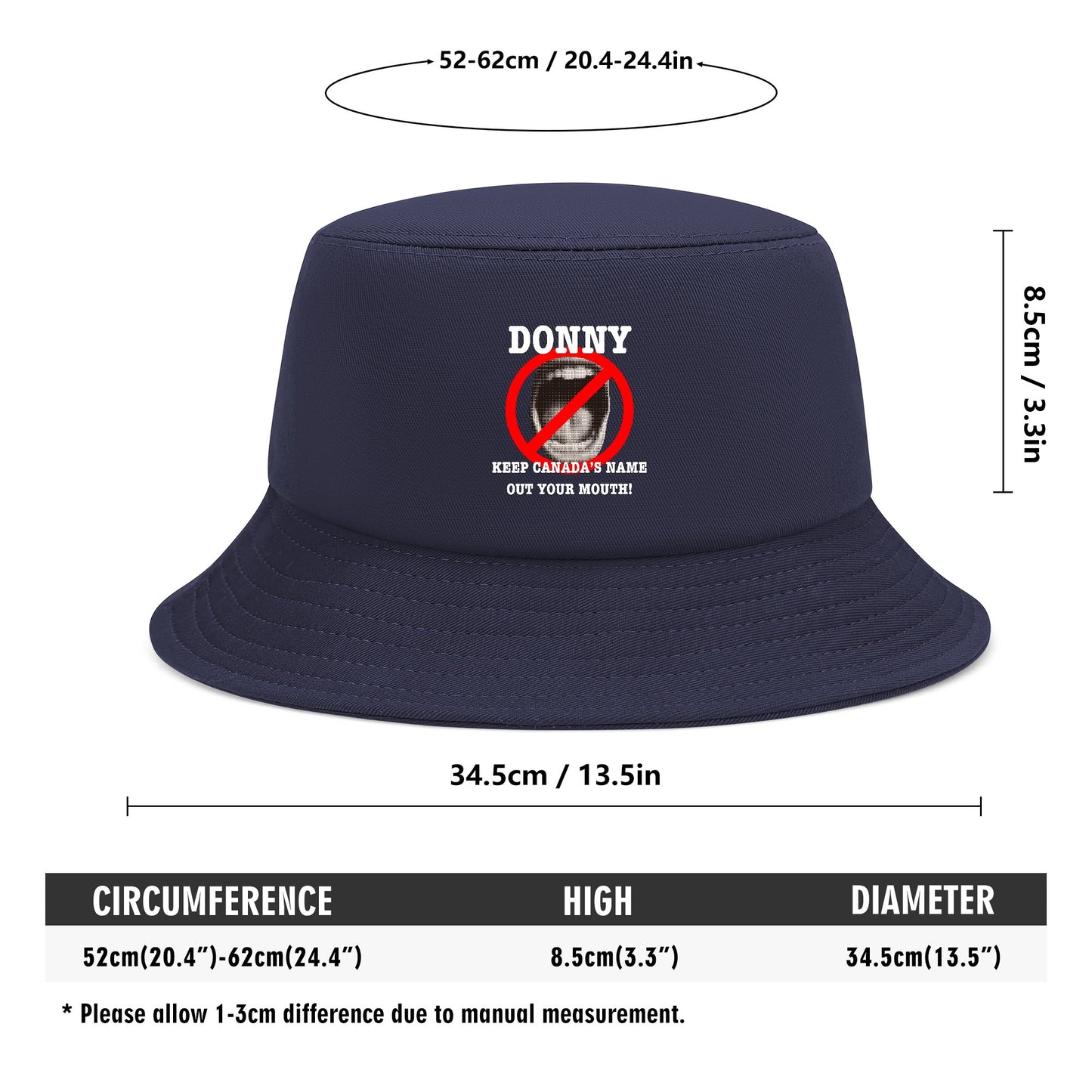 Donny, Keep Canada Out Your Mouth! | Classic Cotton Bucket Hat | Lightweight & Stylish Fisherman Cap