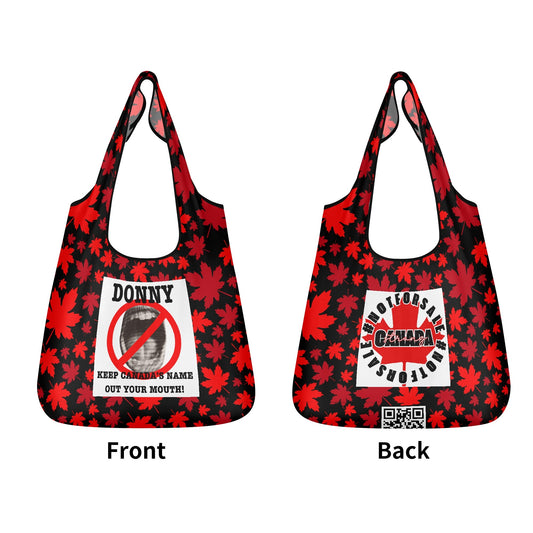 Donny, Keep Canada Out Your Mouth! | 3-Pack Grocery Bags - Durable, Reusable & Eco-Friendly - #NOTFORSALE, Canada Strong, Traditional Colours
