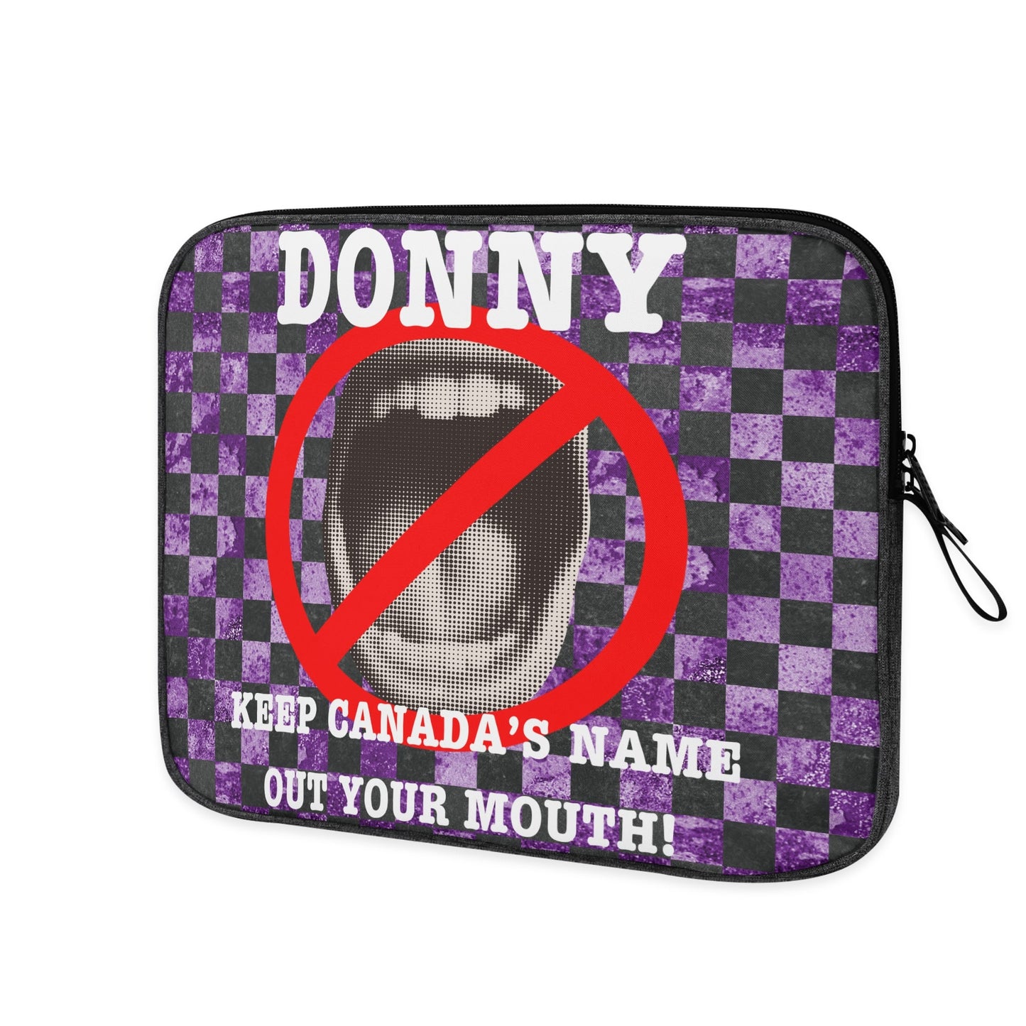 Donny, Keep Canadas Name Out Your Mouth | Simple & Stylish Laptop Bag - Durable Everyday Protection - Grunge Checks