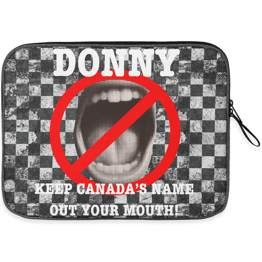 Donny, Keep Canadas Name Out Your Mouth | Simple & Stylish Laptop Bag - Durable Everyday Protection - Grunge Checks