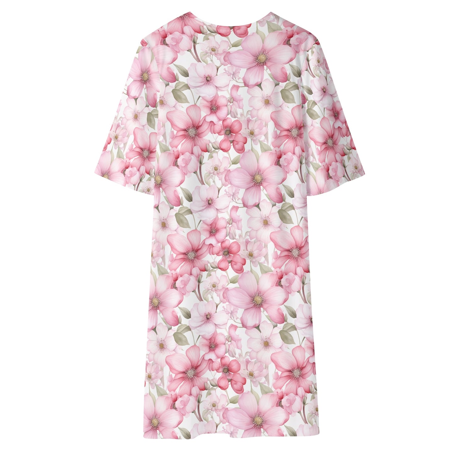 Spring Pinks | Womens Half Sleeve Kimono Robe – Lightweight Layers, Effortless Style