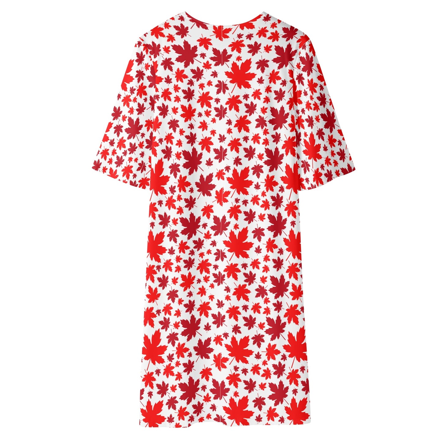 Canadian Maple Leaves | Womens Half Sleeve Kimono Robe – Lightweight Layers, Effortless Style