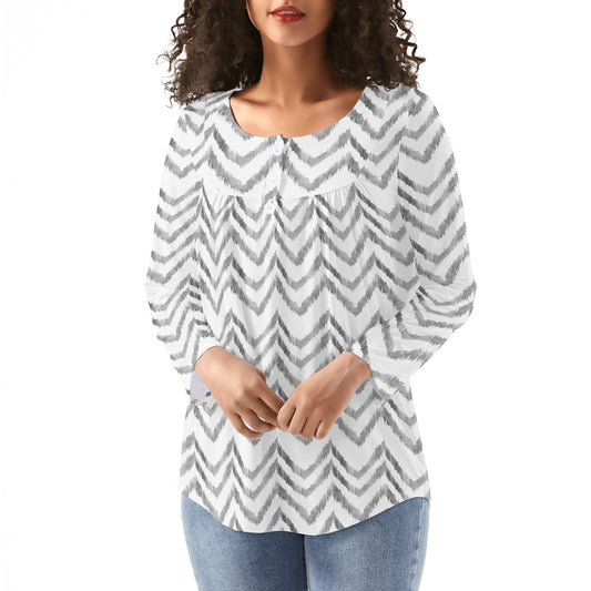 BOHO Prints | Women's Long Sleeve Loose Flare Blouse