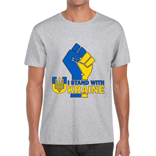I Stand With Ukraine | Mens 100% Soft Cotton T-Shirt - Trident