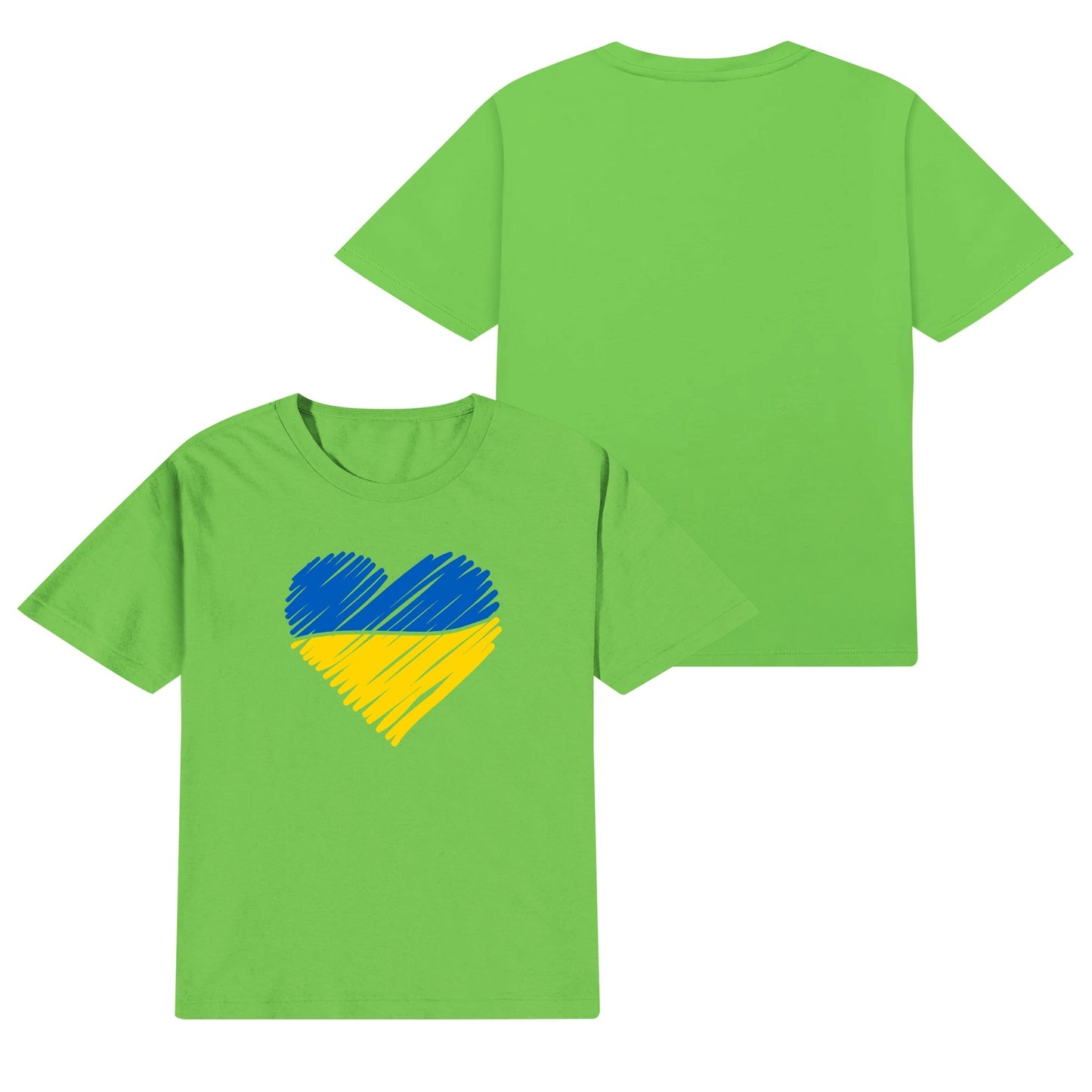 Love For Ukraine | Kids 100% Soft Cotton T-Shirt - Artsy Ukraine Flag