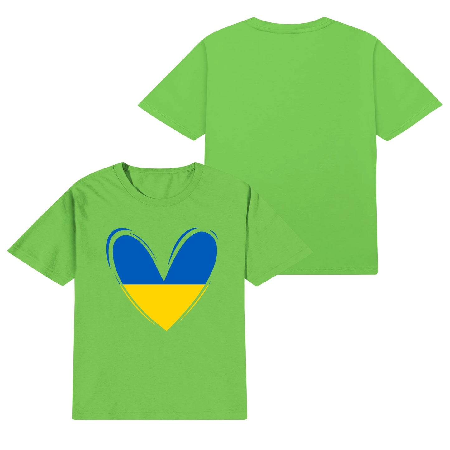 Love For Ukraine | Kids 100% Soft Cotton T-Shirt - Solid Ukrainian Flag