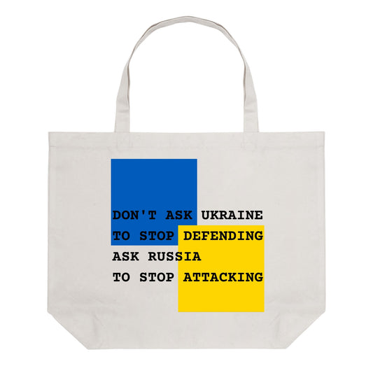 Dont Ask Ukraine - Ask Russia | 100% Cotton Tote Bag (Single-sided Print)