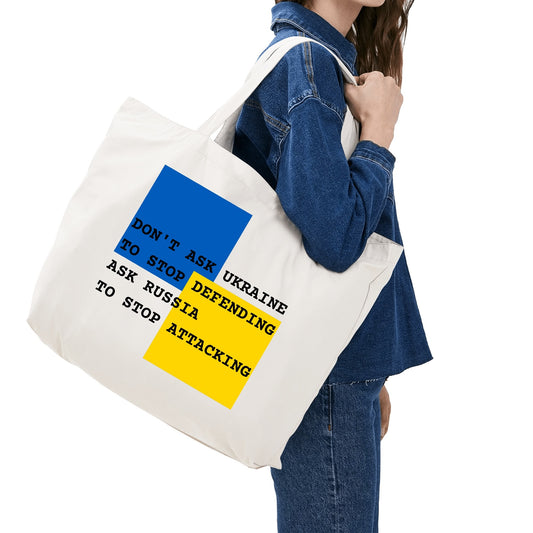 Dont Ask Ukraine - Ask Russia | 100% Cotton Tote Bag - Eco-Friendly