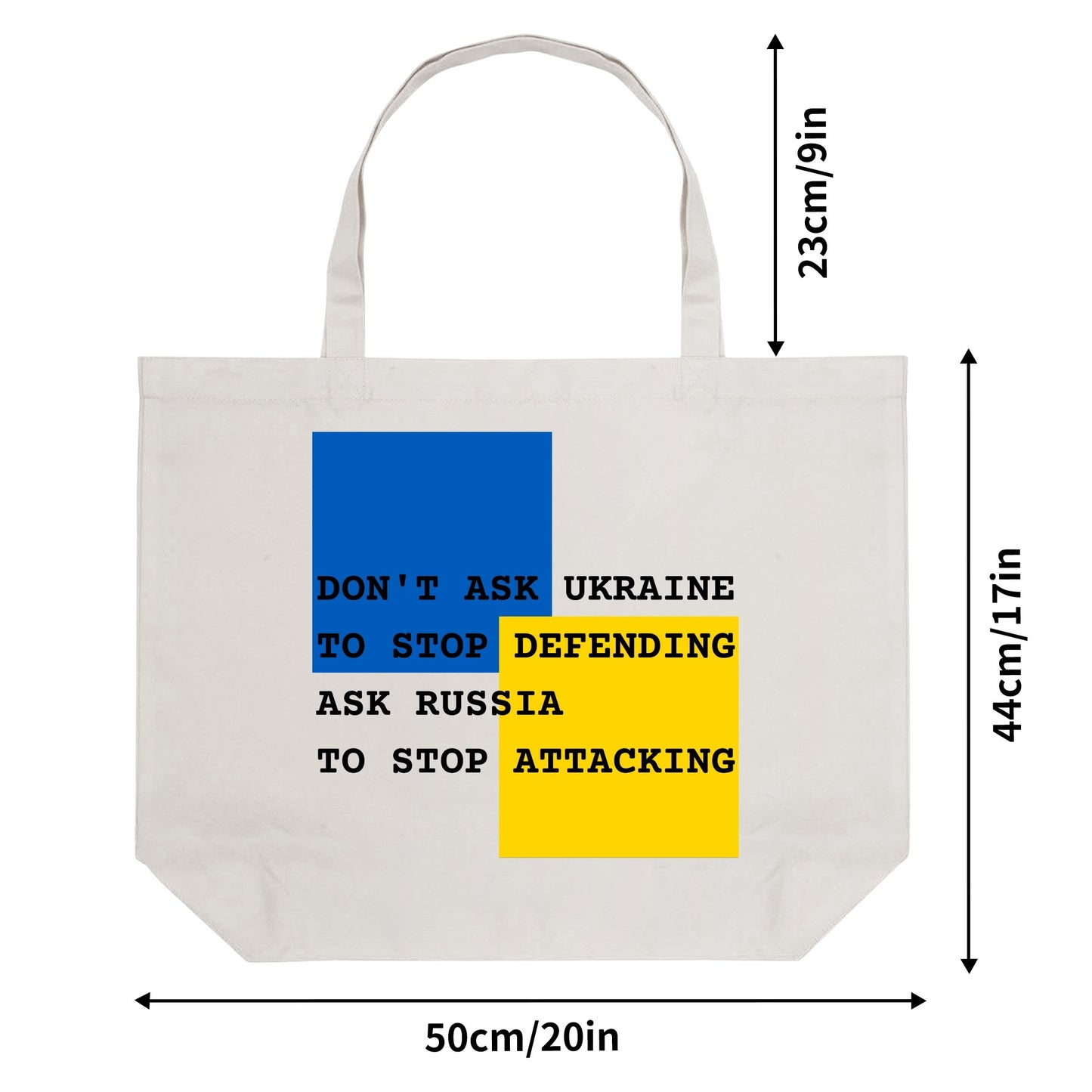 Dont Ask Ukraine - Ask Russia | 100% Cotton Tote Bag (Single-sided Print)