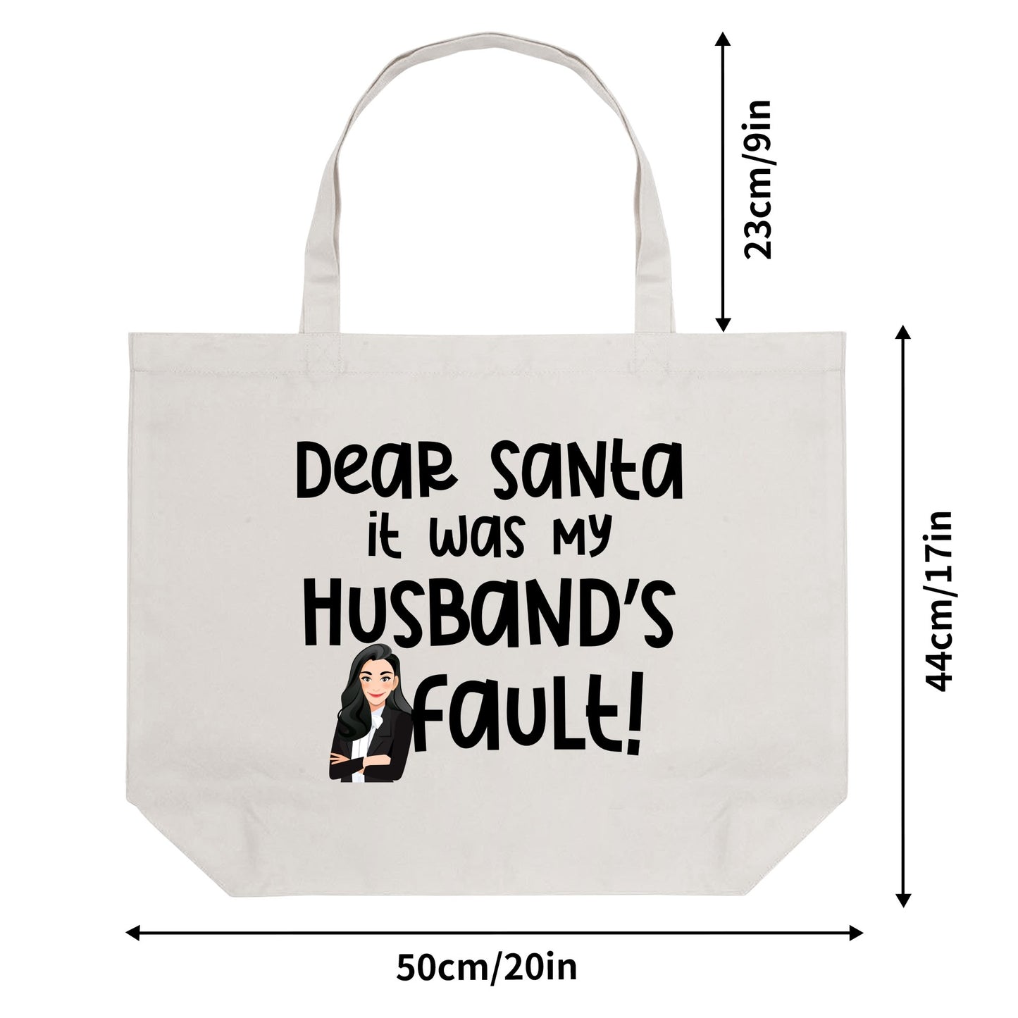 Fun & Funny Christmas Totes | 100% Cotton Tote Bag (Single-sided Print)