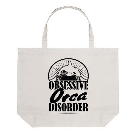 Obsessive Orca Disorder | 100% Cotton Tote Bag (Single-sided Print) - Orca Lover Tote