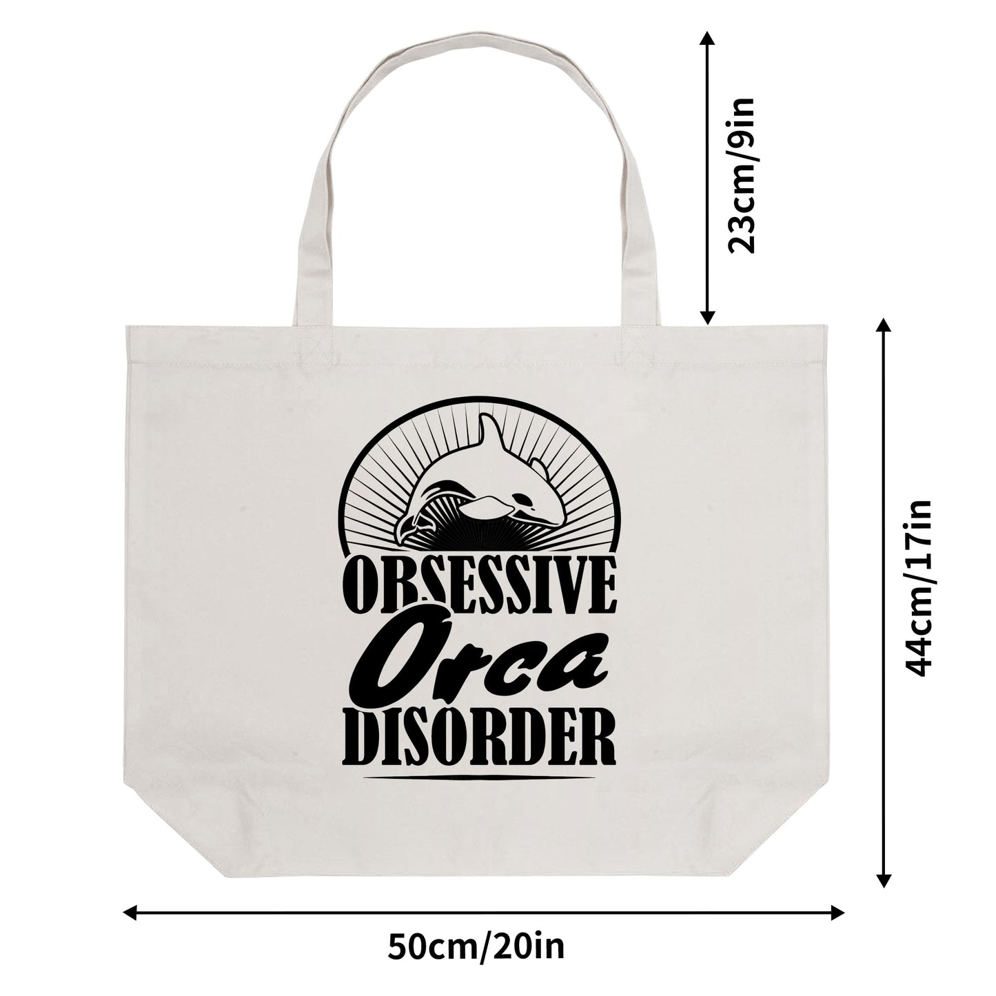 Obsessive Orca Disorder | 100% Cotton Tote Bag (Single-sided Print) - Orca Lover Tote