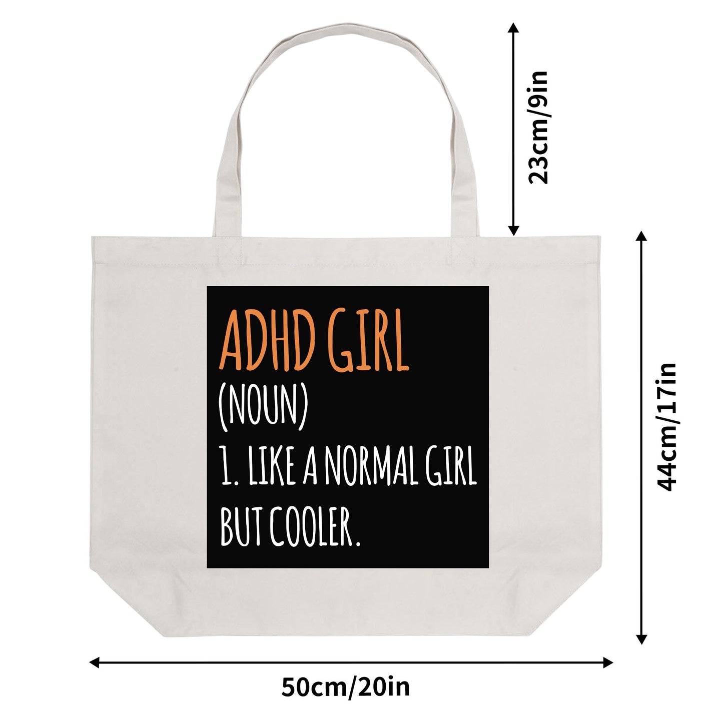 ADHD FUN | 100% Cotton Tote Bag (Single-sided Print)