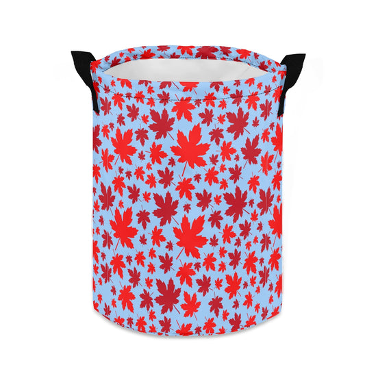 Maple Leaves | Laundry Basket / Storage Bag, Durable Fabric, Mid-Size, Dual Handles, Compact When Not In Use