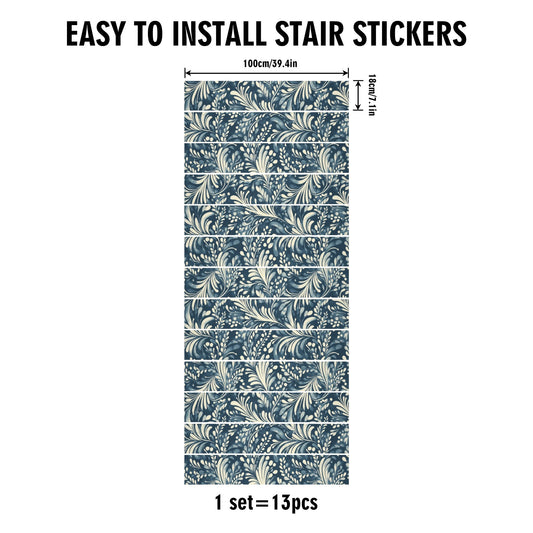 Furls & Swirls | 13Pcs Stairs Stickers